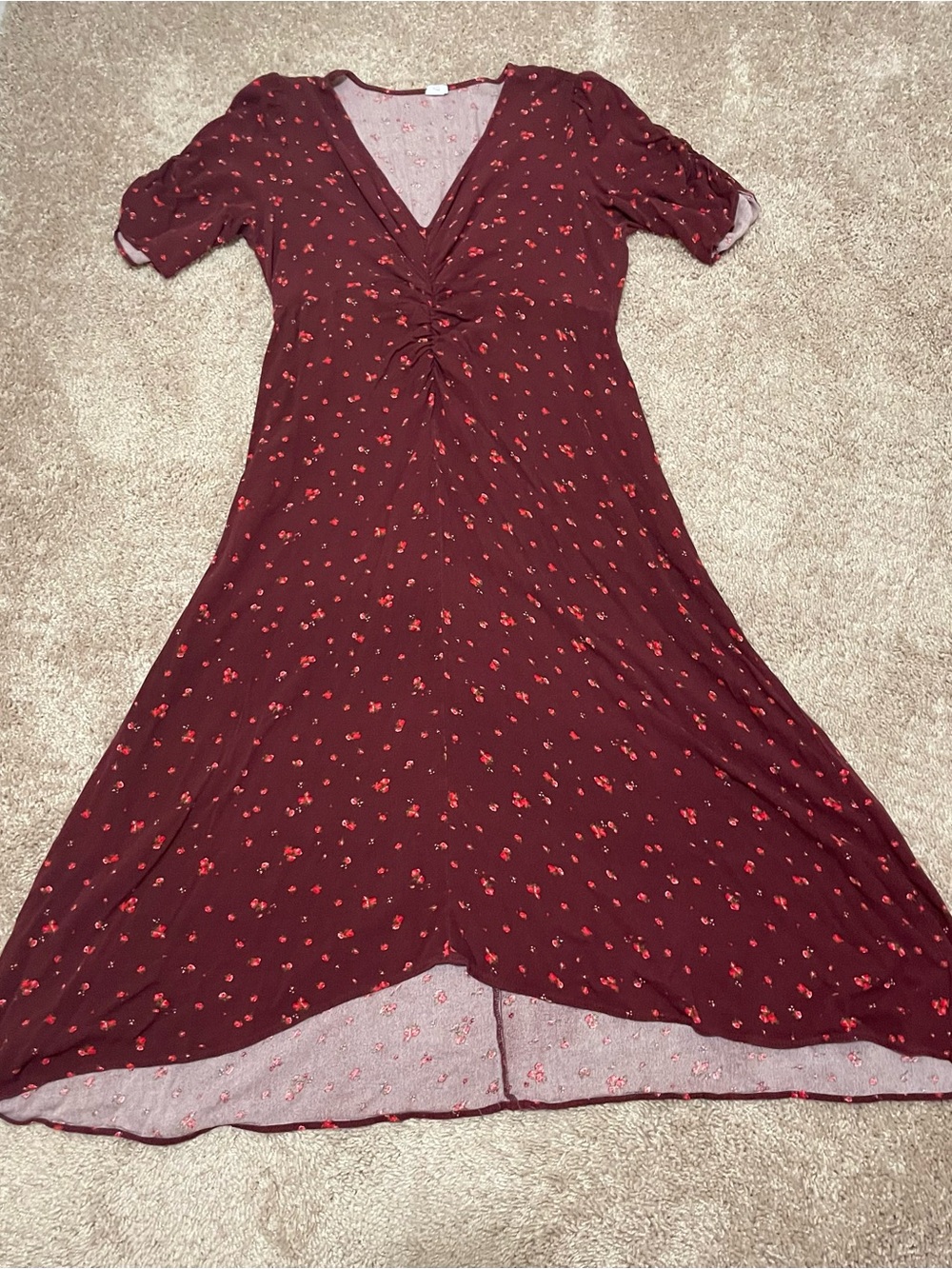 Old Navy Women’s V-neck Short Sleeve Midi Dress